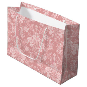 Eleganter romantischer Chic Floral Damask-Pastel R Große Geschenktüte