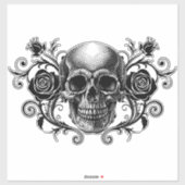 Eleganter, romantischer Goth Aufkleber (Blatt)