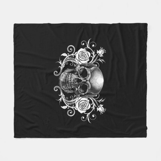 Eleganter, romantischer Goth Fleecedecke (Vorderseite (Horizontal))