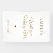 Eleganter Romantischer Heiratsantrag Banner (Horizontal)