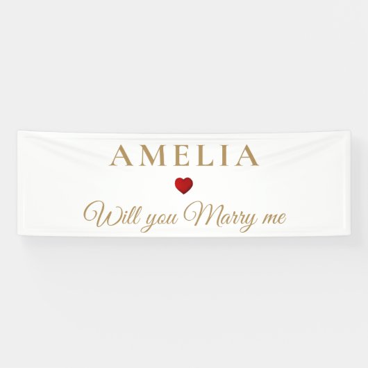 Eleganter Romantischer Heiratsantrag Banner (Horizontal)