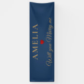 Eleganter Romantischer Heiratsantrag Banner (Vertikal)