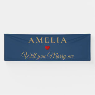 Eleganter Romantischer Heiratsantrag Banner
