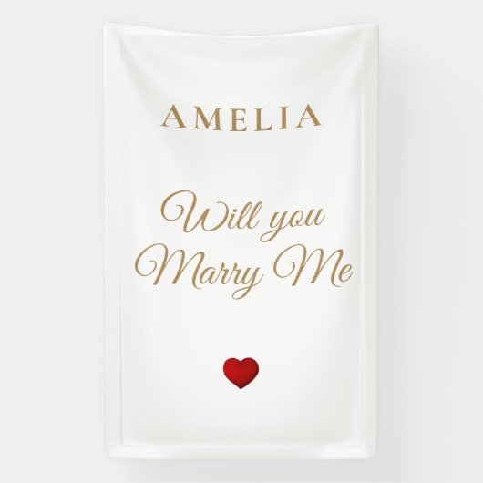 Eleganter Romantischer Heiratsantrag Werden Sie Mi Banner (Vertikal)