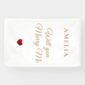 Eleganter Romantischer Heiratsantrag Werden Sie Mi Banner (Horizontal)