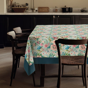Eleganter Romantischer Rokoko Vintager Blumengarte Tischdecke