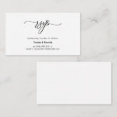 Eleganter romantischer, schwarzer Schriftart, Hoch Begleitkarte (Vorne/Hinten)