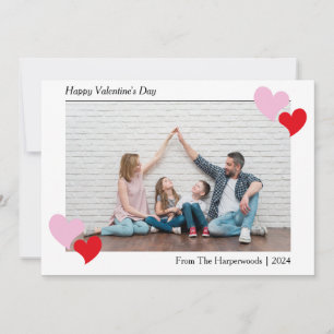 Eleganter Romantischer Valentinstag Couple Foto Karte