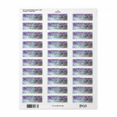 Eleganter romantischer Wasserfarben Lila Hydrangea (Vorne)