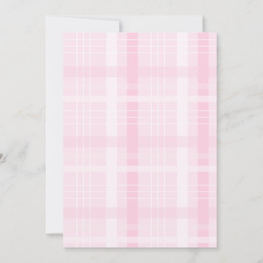 Eleganter rosa Abschluss Einladung (Rückseite)