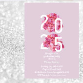 Eleganter Rosa Abschluss Einladung