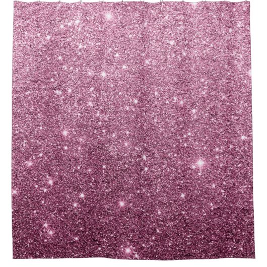 Eleganter rosa abstrakter girly Glitter Burgunders Duschvorhang (Vorderseite)