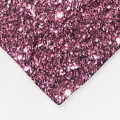 Eleganter rosa abstrakter girly Glitter Burgunders Fleecedecke (Ecke)