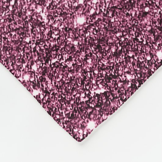 Eleganter rosa abstrakter girly Glitter Burgunders Fleecedecke (Ecke)