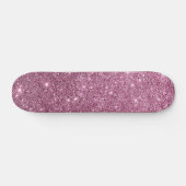 Eleganter rosa abstrakter girly Glitter Burgunders Skateboard (Horizontal)