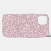 Eleganter, rosa abstrakter trendiger Glitzer C Case-Mate iPhone Hülle (Rückseite (Horizontal))