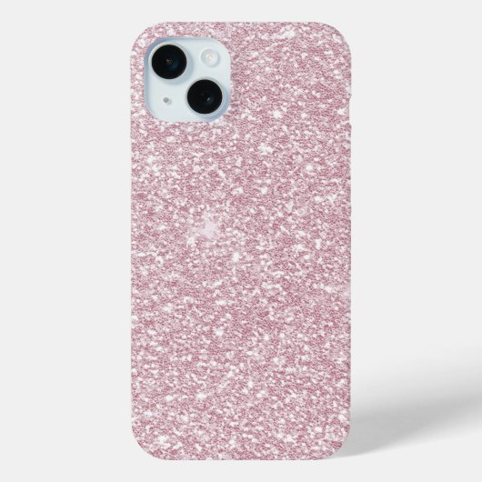 Eleganter, rosa abstrakter trendiger Glitzer Case-Mate iPhone Hülle (Rückseite)
