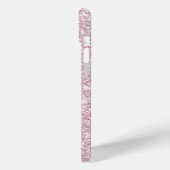 Eleganter, rosa abstrakter trendiger Glitzer Case-Mate iPhone Hülle (Rückseite / Links)