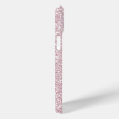 Eleganter, rosa abstrakter trendiger Glitzer Case-Mate iPhone Hülle (Rückseite / Rechts)