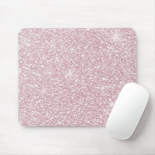 Eleganter, rosa abstrakter trendiger Glitzer Mousepad (Mit Mouse)