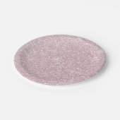 Eleganter, rosa abstrakter, trendiger Glitzer Pappteller (Schrägansicht)
