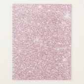 Eleganter, rosa abstrakter trendiger Glitzer Planer (Vorderseite)