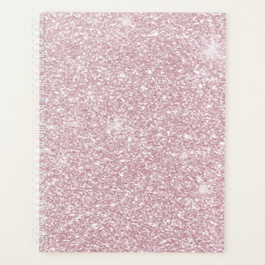 Eleganter, rosa abstrakter trendiger Glitzer Planer (Vorderseite)