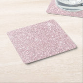 Eleganter, rosa abstrakter, trendiger Glitzer Rechteckiger Pappuntersetzer (angewinkelt)