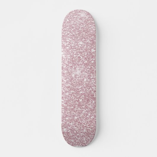 Eleganter, rosa abstrakter trendiger Glitzer Skateboard (Vorne)