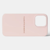 Eleganter, rosa, benutzerdefinierter Name für Mono Case-Mate iPhone Hülle (Rückseite (Horizontal))