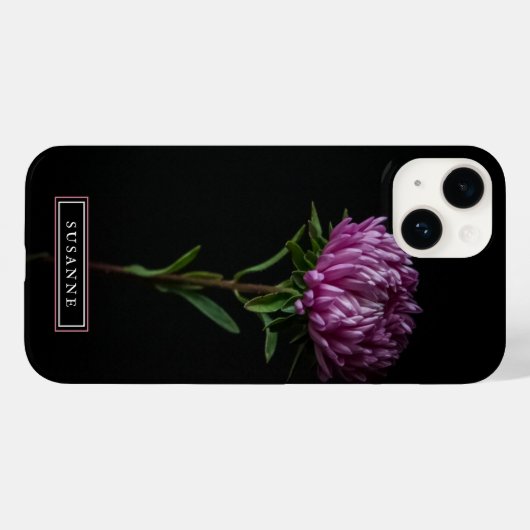 Eleganter rosa Blume iPhone Case (Rückseite (Horizontal))