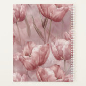 Eleganter rosa Blume Monogramm Personalisierter Na Planer (Rückseite)