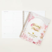 Eleganter Rosa Blumen Organizer Hochzeit Planer (Anzeige)