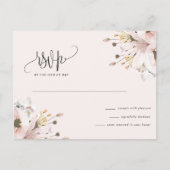 Eleganter Rosa Blumengarten Hochzeit UAWG Postkarte (Vorderseite)