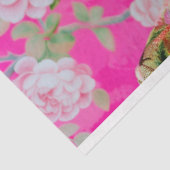 Eleganter rosa Blumenhut Dekoupage Seidenpapier (Ausschnitt)