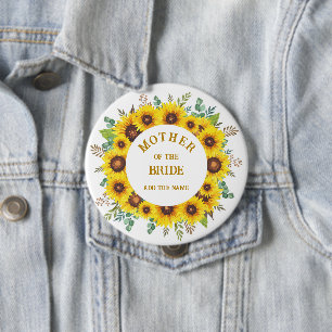 Eleganter rosa Blumenkranz Mutter der Braut Button