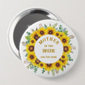 Eleganter rosa Blumenkranz Mutter der Braut Button (Vorne & Hinten)