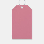 Eleganter rosa Blumenkreuz Religiöse Taufe Geschenkanhänger (Rückseite)