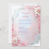 Eleganter rosa Blumenrahmen Weich Pastellfarben Ho Einladung (Vorderseite)