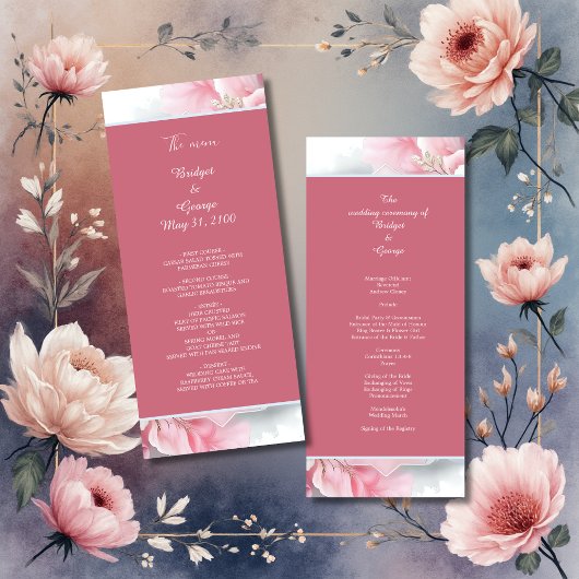 Eleganter rosa Blumenrahmen Weich Pastellfarben Ho Programm