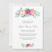 Eleganter rosa Blumensalon Grand Opening Einladung (Vorderseite)