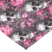 Eleganter rosa Blütenschädel Kurzer Tischläufer (Ecke)