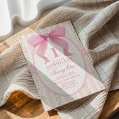 Eleganter rosa Bow Extravagant 1 Liebe Shack 1. Ge Einladung
