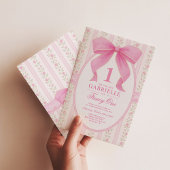 Eleganter rosa Bow Extravagant 1 Liebe Shack 1. Ge Einladung