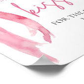 Eleganter Rosa Bow rät wie viele Kisses Spiel Poster (Ecke)