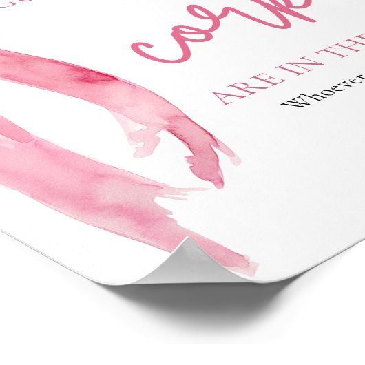 Eleganter Rosa-Bow schätzt, wie viele Corks Spiel Poster (Ecke)