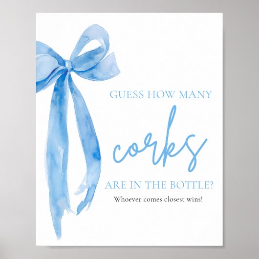 Eleganter Rosa-Bow schätzt, wie viele Corks Spiel Poster (Vorne)