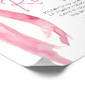 Eleganter rosa Bow Sie bindet die Art der Rezepte Poster (Ecke)