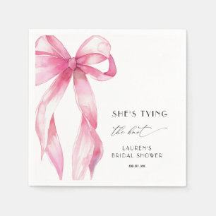 Eleganter rosa Bow verbindet das Brautparty des Kn Serviette