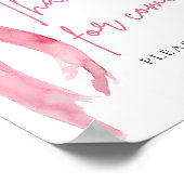 Eleganter Rosa Bow Vielen Dank für Ihr Interesse a Poster (Ecke)